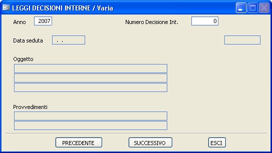 leggi decisioni interne
